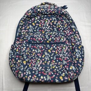 Vera Bradley Essential Large Backpack Scattered Wildflowers Laptop Bag Retired
